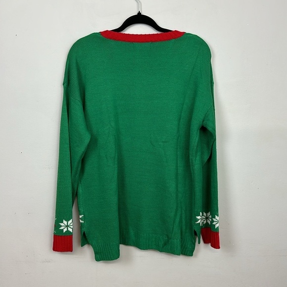 Meowy Christmas Kitty with Bells Ugly Christmas Sweater Sz XL - Picture 6 of 13